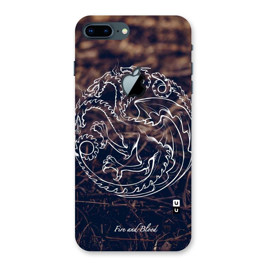 White Circle Back Case for iPhone 7 Plus Apple Cut