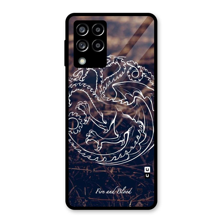 White Circle Glass Back Case for Galaxy M53 5G