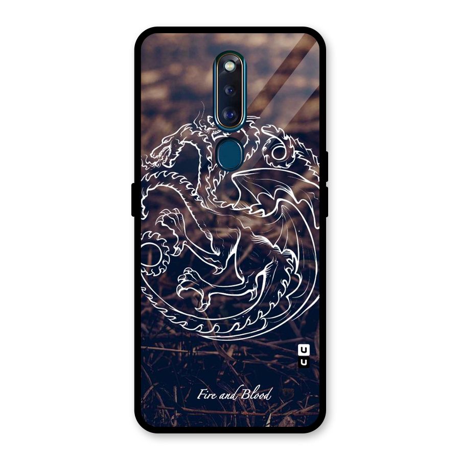 White Circle Glass Back Case for Oppo F11 Pro