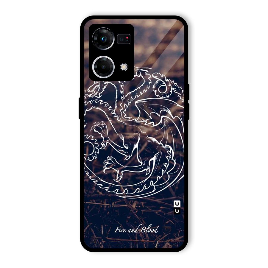 White Circle Glass Back Case for Oppo F21 Pro 5G