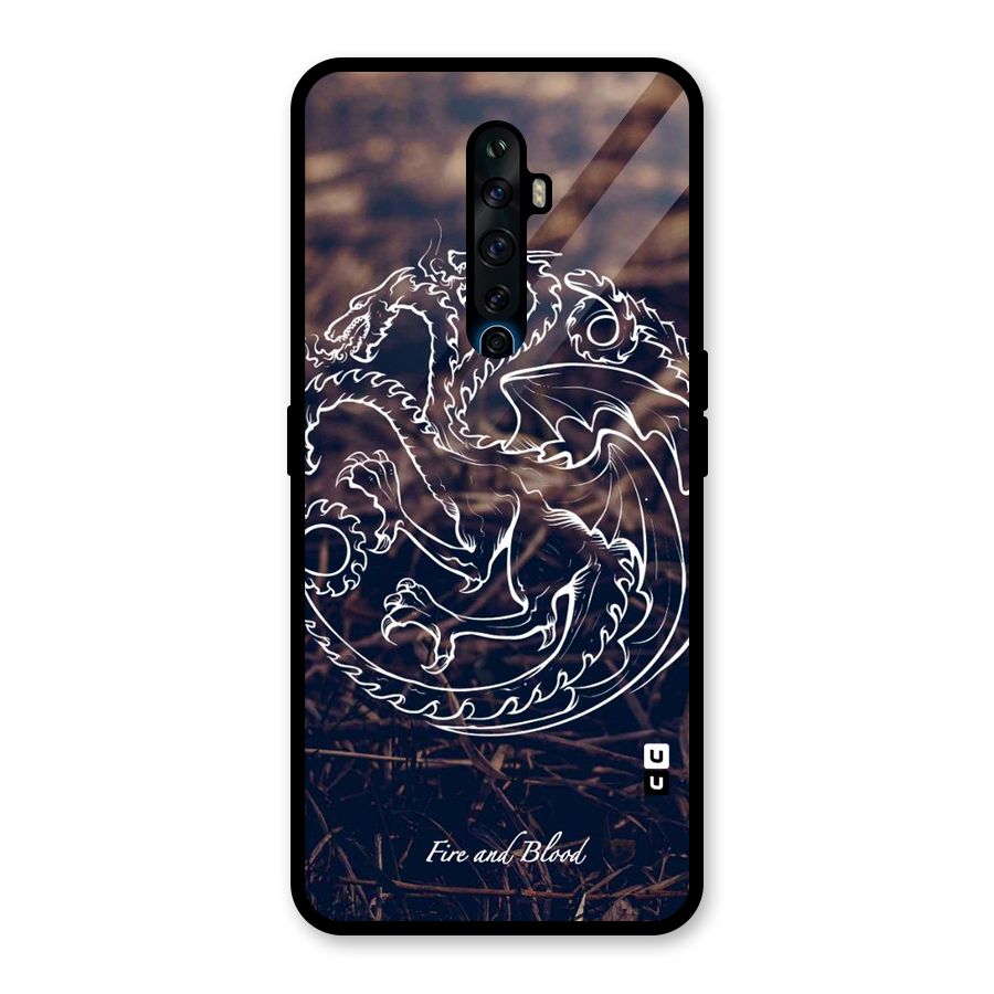 White Circle Glass Back Case for Oppo Reno2 F