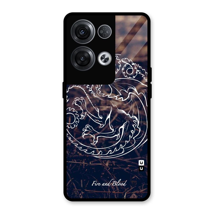 White Circle Glass Back Case for Oppo Reno8 Pro 5G