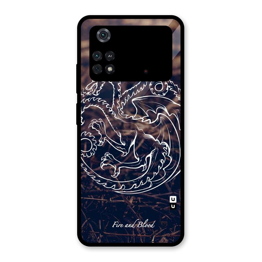 White Circle Glass Back Case for Poco M4 Pro 4G