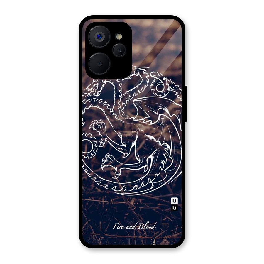 White Circle Glass Back Case for Realme 9i 5G