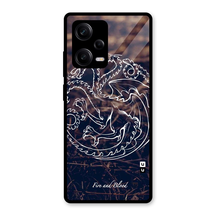 White Circle Glass Back Case for Redmi Note 12 Pro