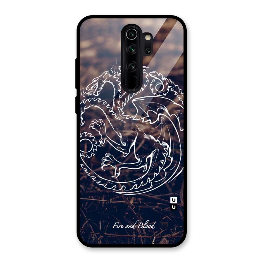 White Circle Glass Back Case for Redmi Note 8 Pro