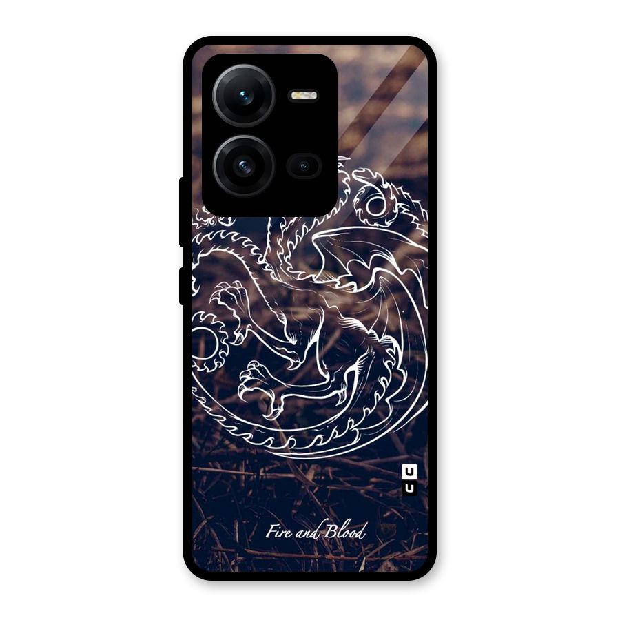 White Circle Glass Back Case for Vivo V25