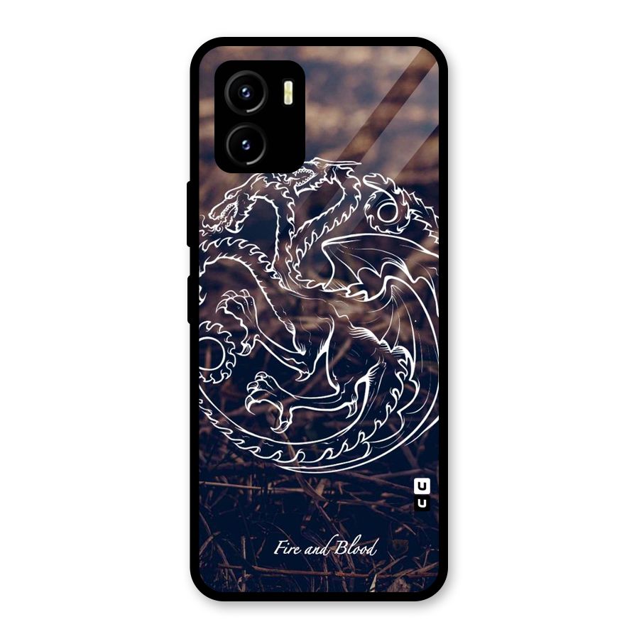 White Circle Glass Back Case for Vivo Y15s