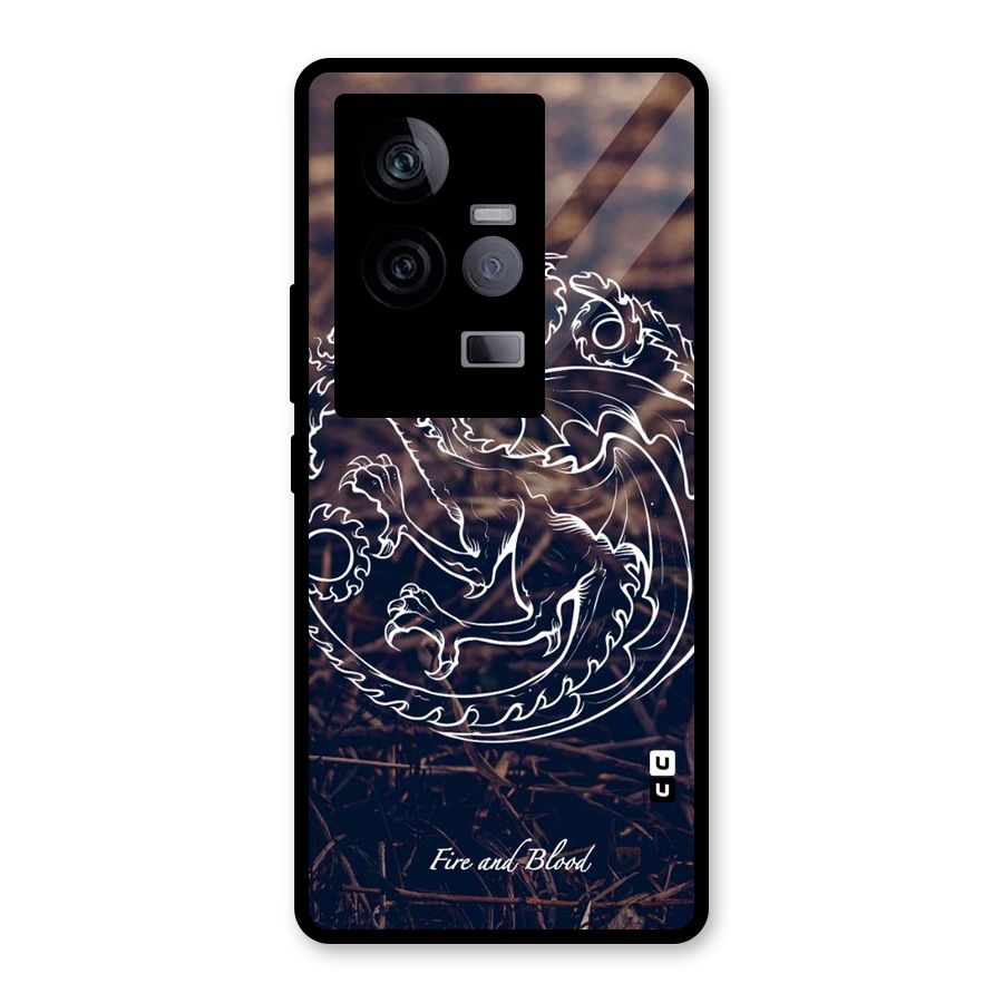 White Circle Glass Back Case for Vivo iQOO 11 5G