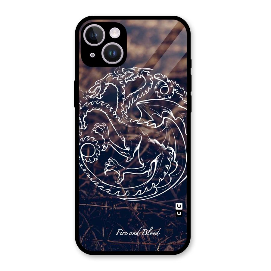 White Circle Glass Back Case for iPhone 14 Plus