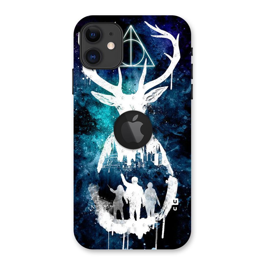 White Deer Back Case for iPhone 11 Logo Cut