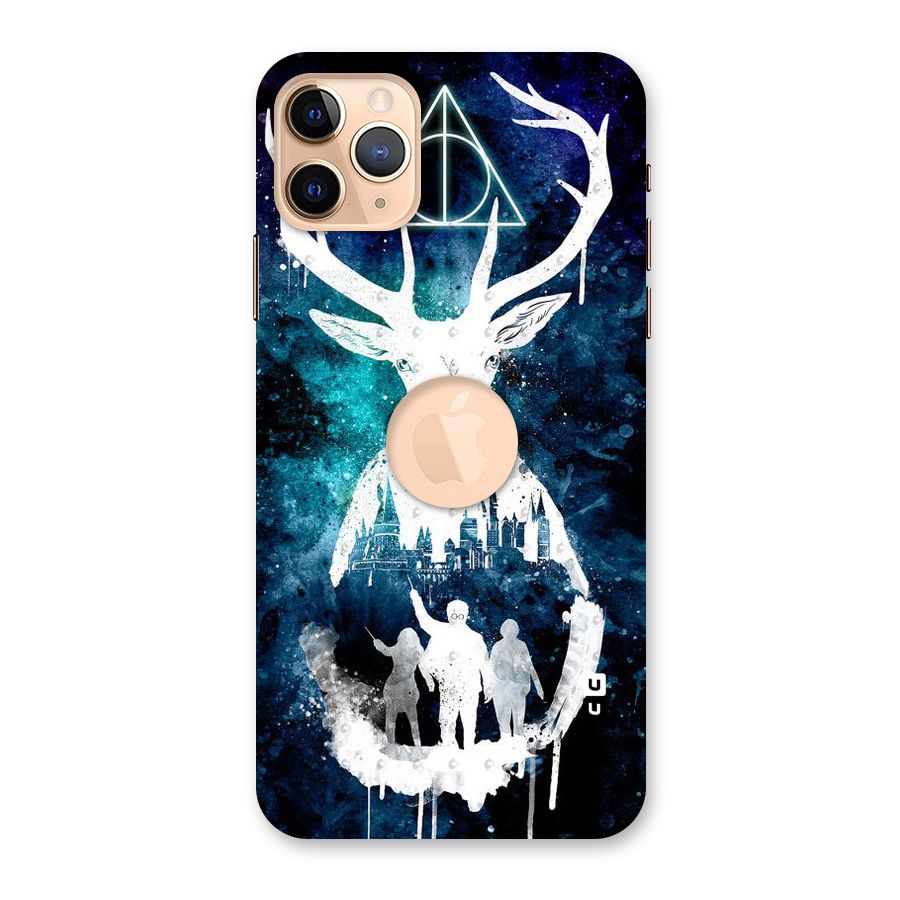 White Deer Back Case for iPhone 11 Pro Max Logo Cut