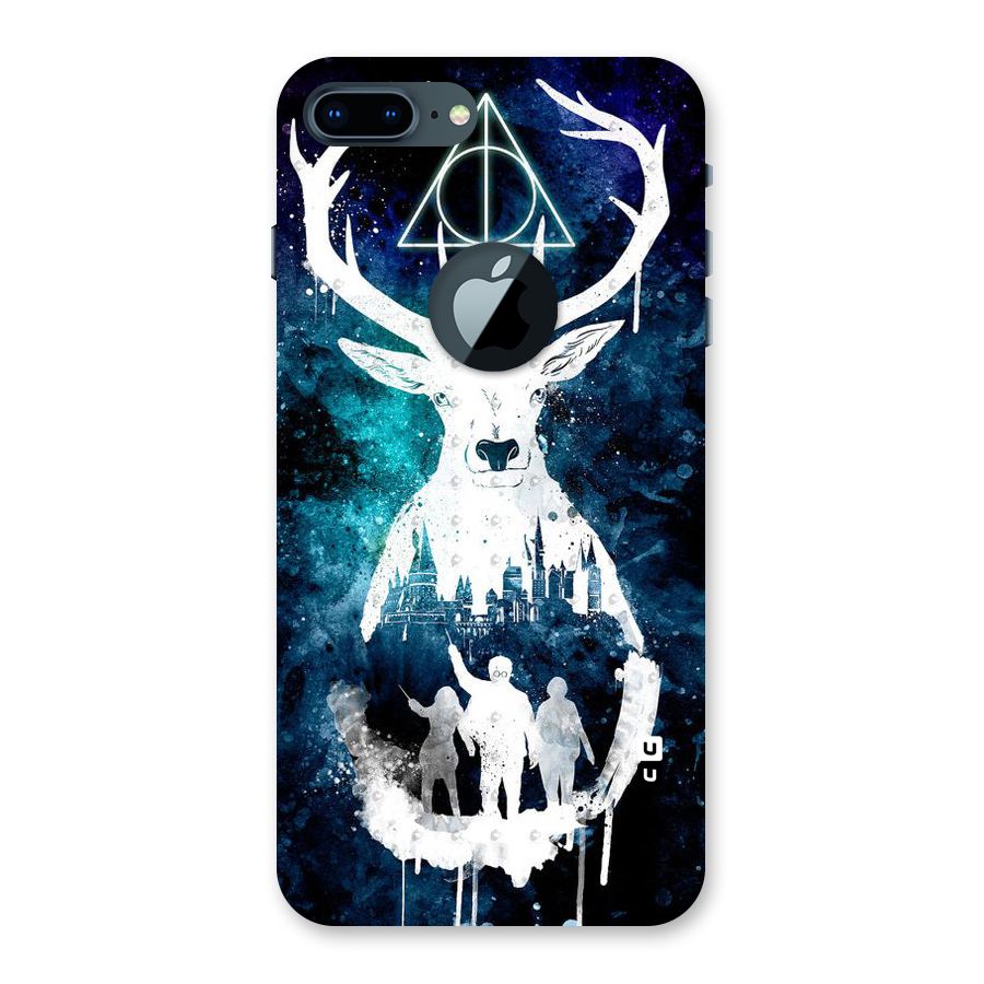 White Deer Back Case for iPhone 7 Plus Logo Cut