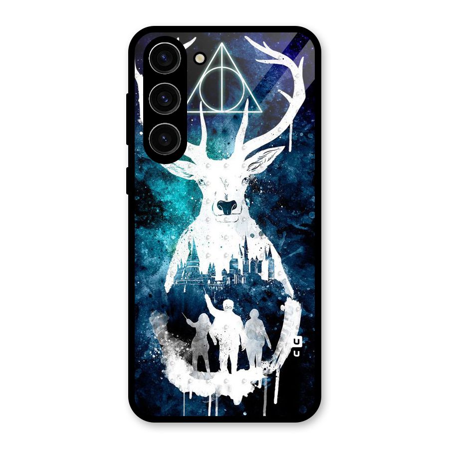 White Deer Glass Back Case for Galaxy S23 Plus