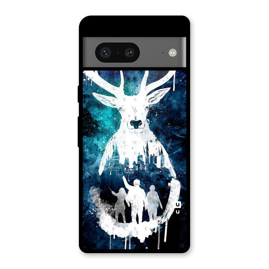 White Deer Glass Back Case for Google Pixel 7