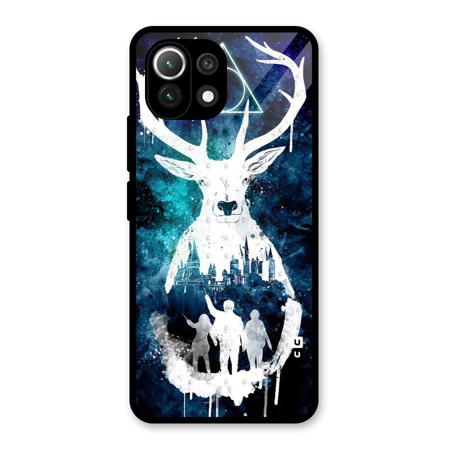 White Deer Glass Back Case for Mi 11 Lite