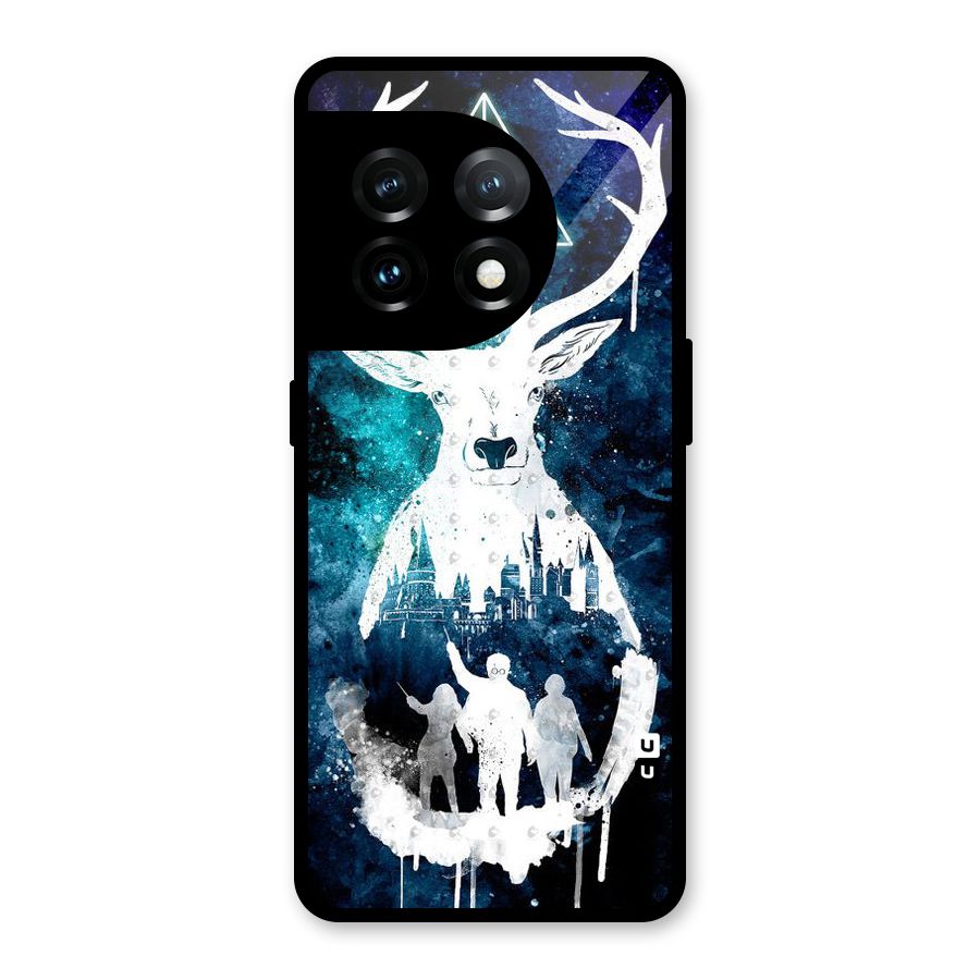 White Deer Glass Back Case for OnePlus 11