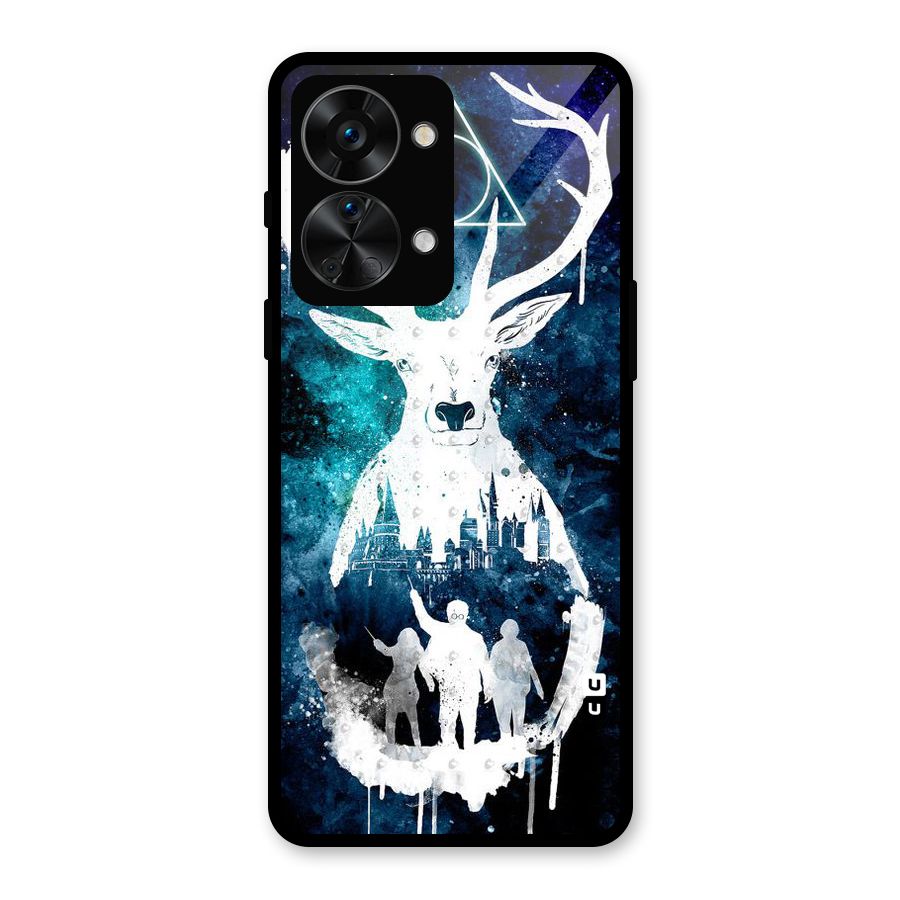 White Deer Glass Back Case for OnePlus Nord 2T
