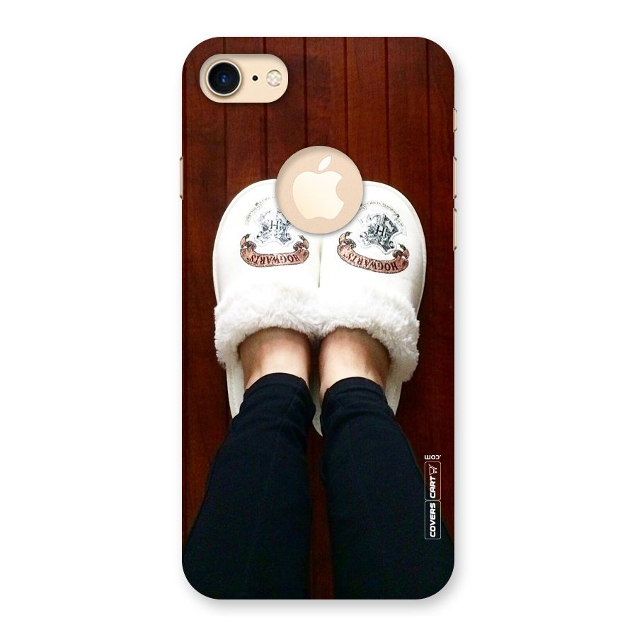 White Feets Back Case for iPhone 7 Logo Cut