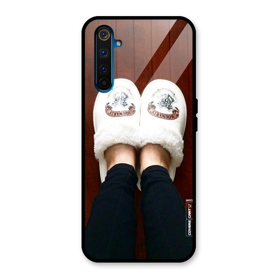 White Feets Glass Back Case for Realme 6 Pro