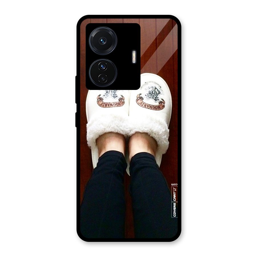 White Feets Glass Back Case for Vivo T1 Pro