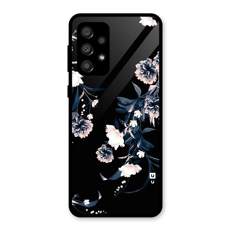 White Flora Glass Back Case for Galaxy A32