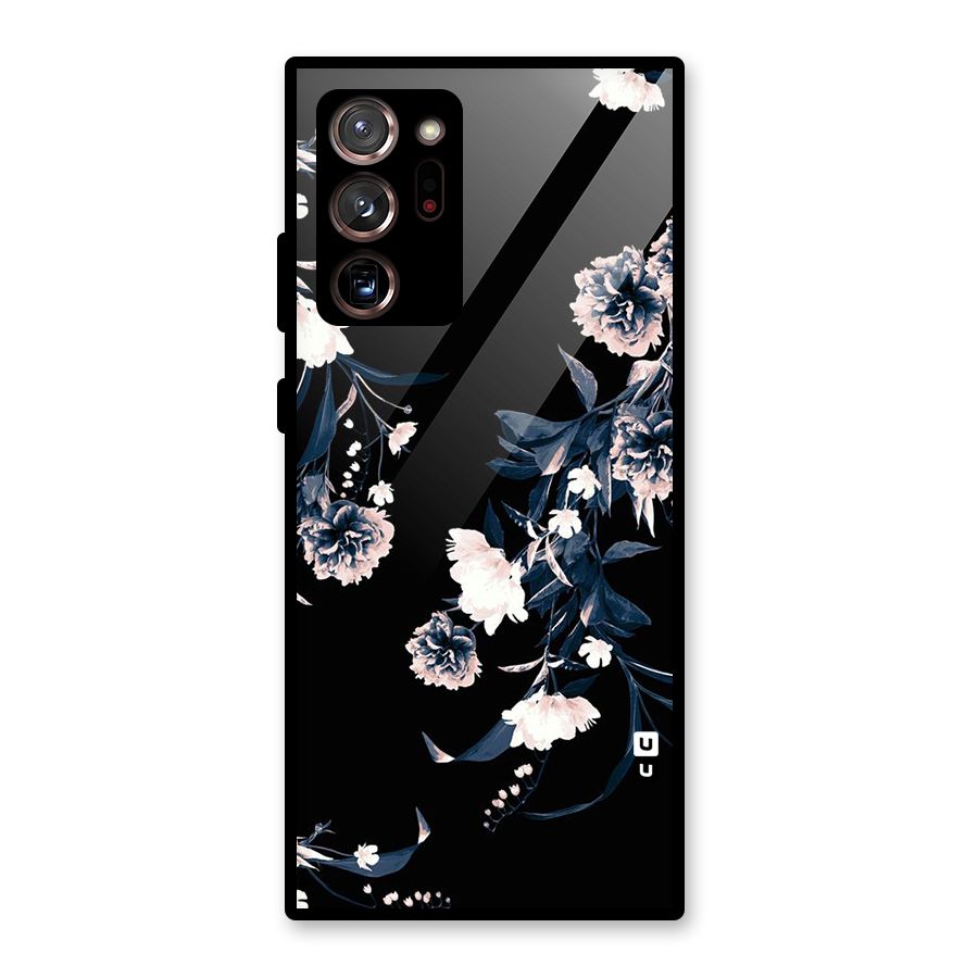 White Flora Glass Back Case for Galaxy Note 20 Ultra