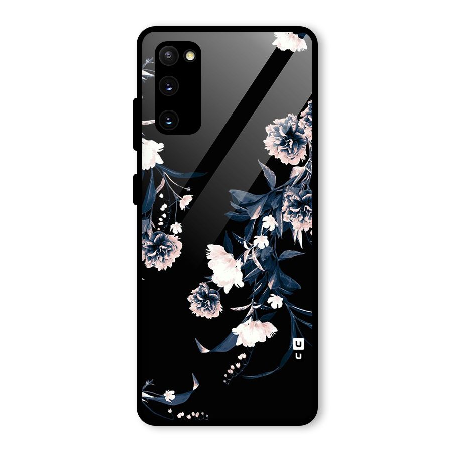 White Flora Glass Back Case for Galaxy S20 FE 5G