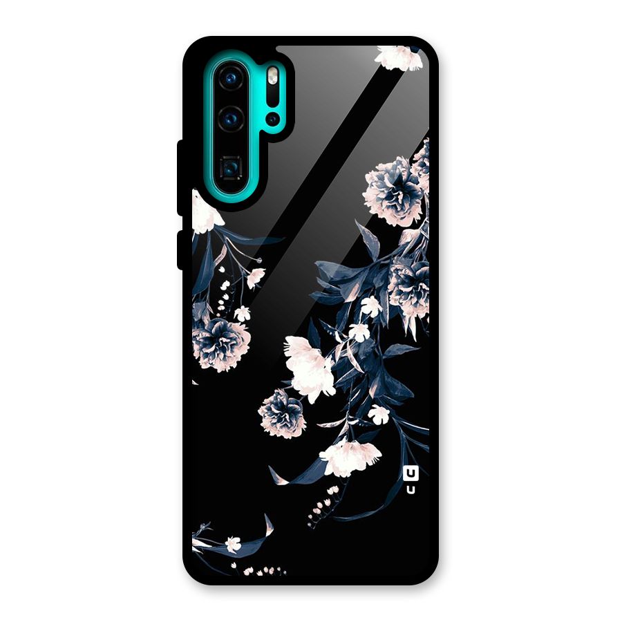 White Flora Glass Back Case for Huawei P30 Pro