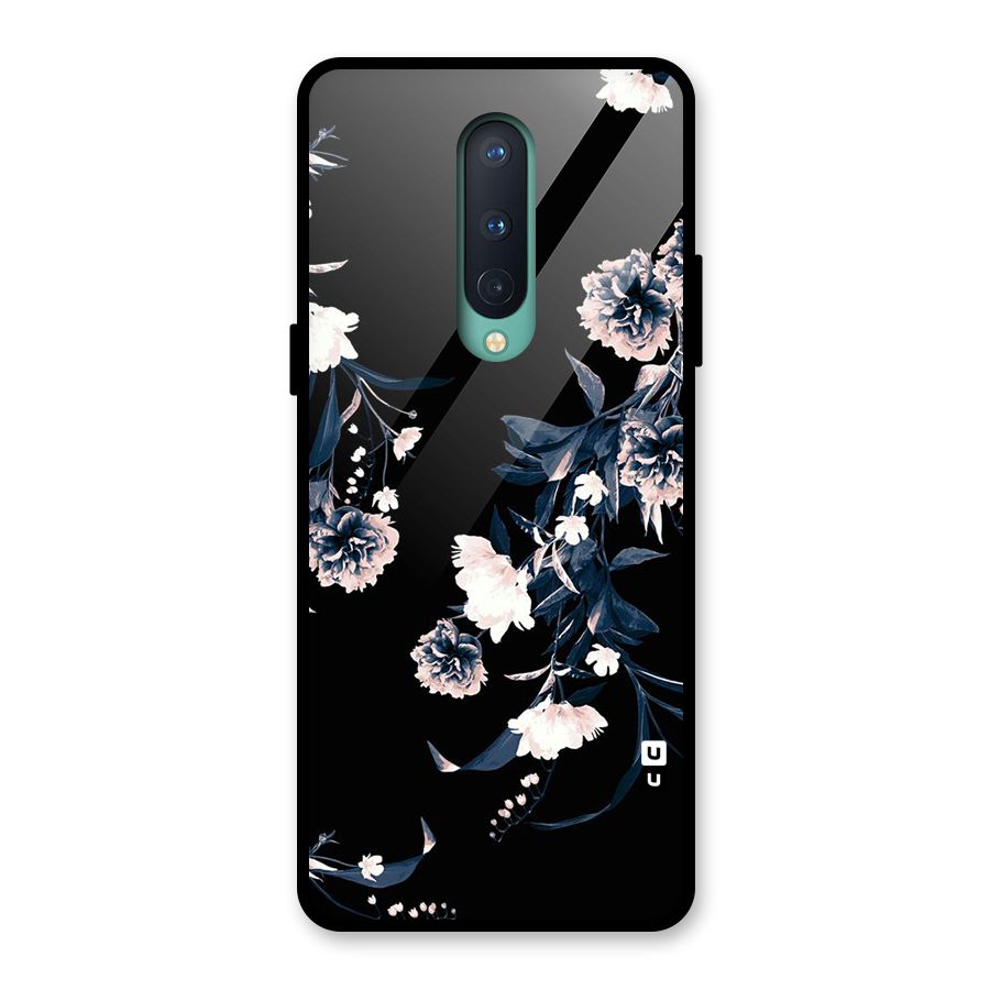 White Flora Glass Back Case for OnePlus 8