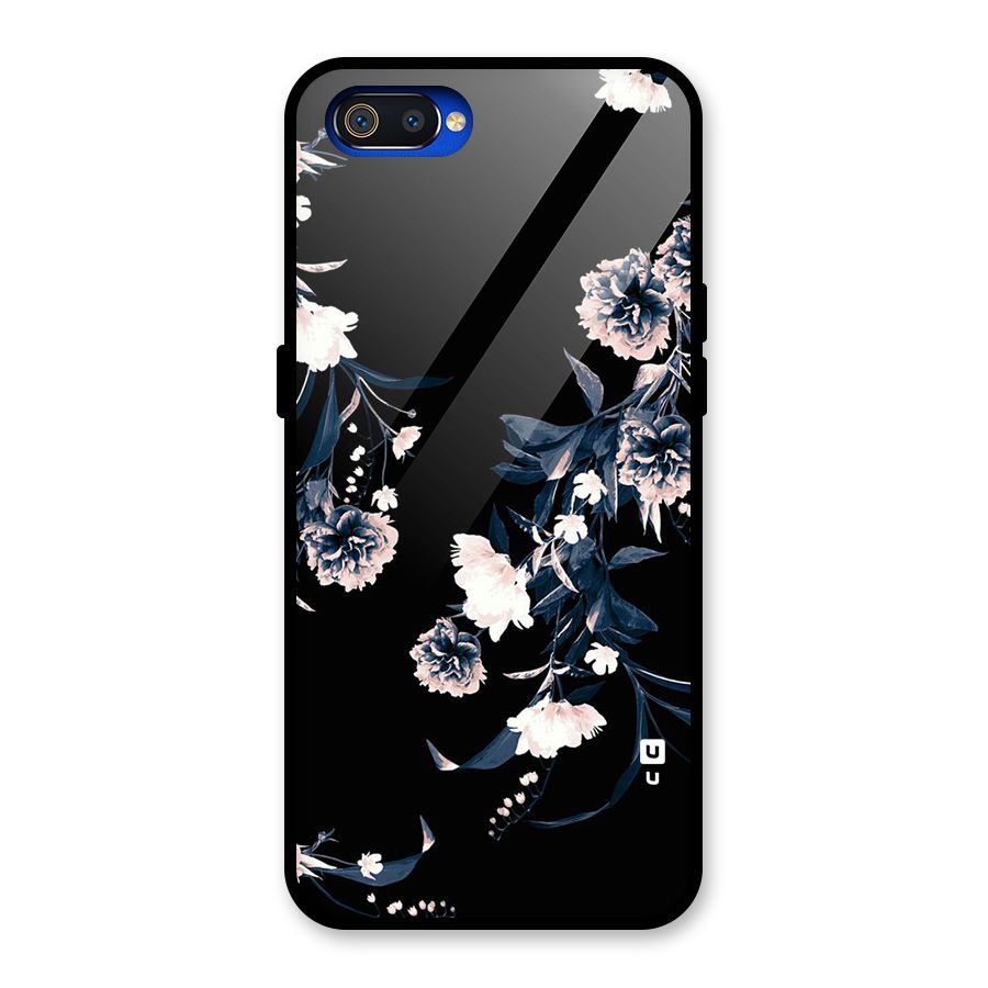 White Flora Glass Back Case for Realme C2