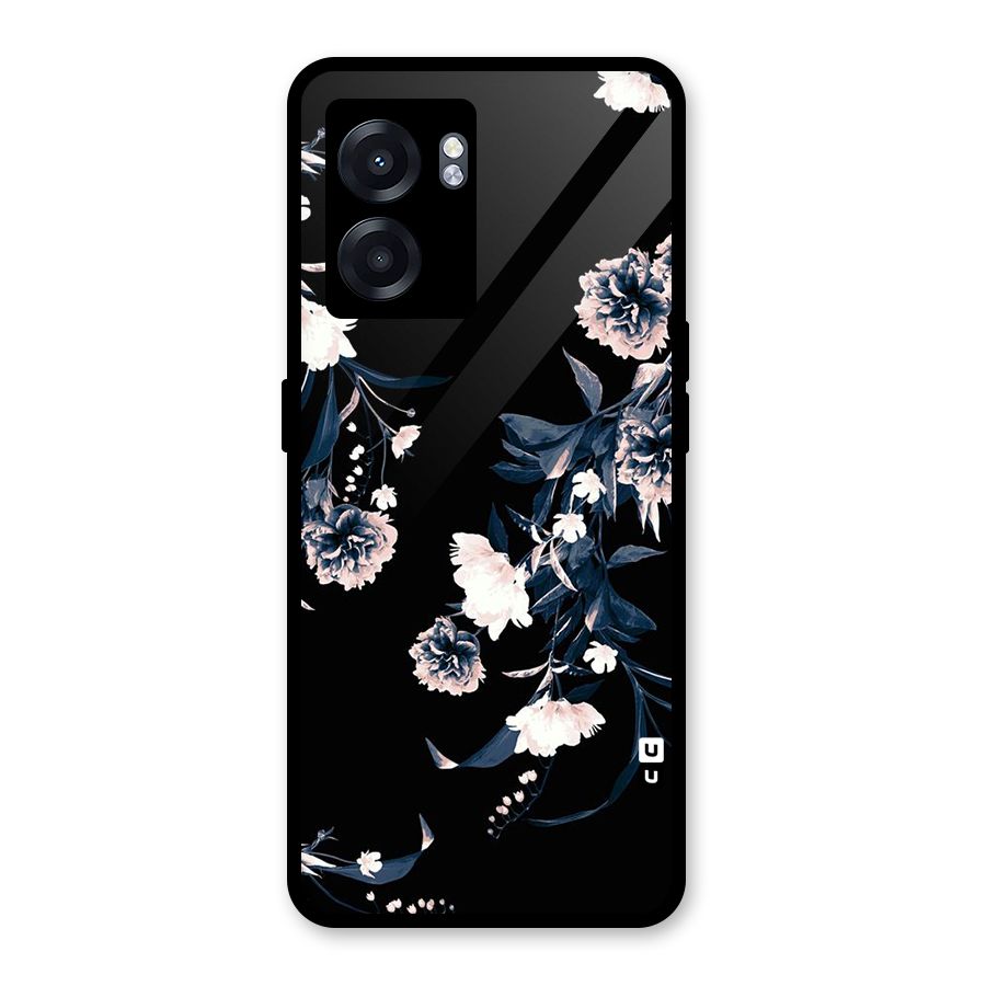 White Flora Glass Back Case for Realme Narzo 50 5G