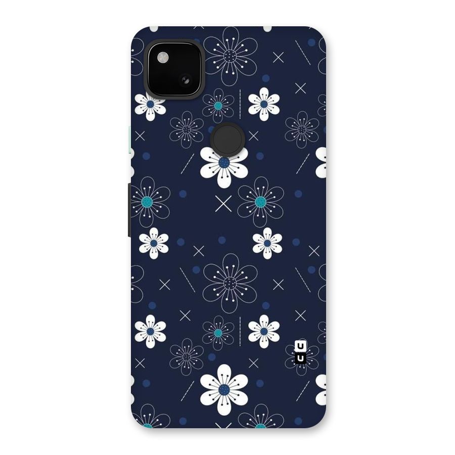 White Floral Shapes Back Case for Google Pixel 4a