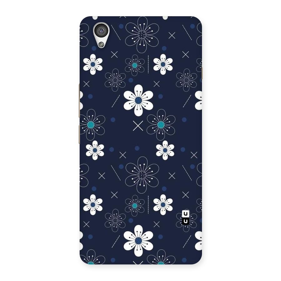 White Floral Shapes Back Case for OnePlus X