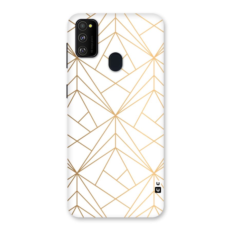White Golden Zig Zag Back Case for Galaxy M30s