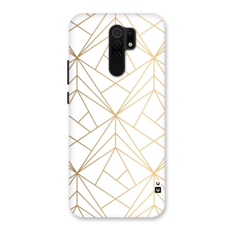 White Golden Zig Zag Back Case for Poco M2