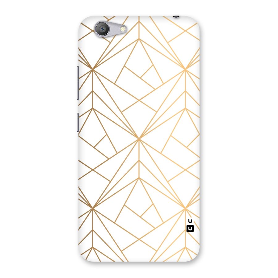 White Golden Zig Zag Back Case for Vivo Y53