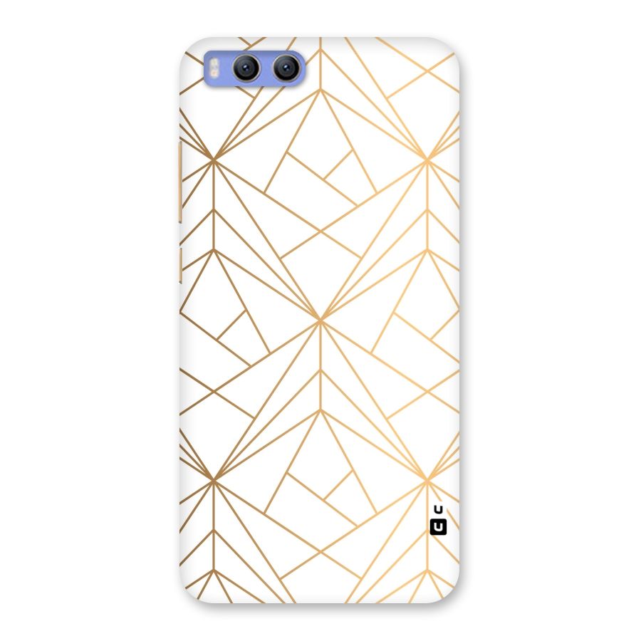 White Golden Zig Zag Back Case for Xiaomi Mi 6