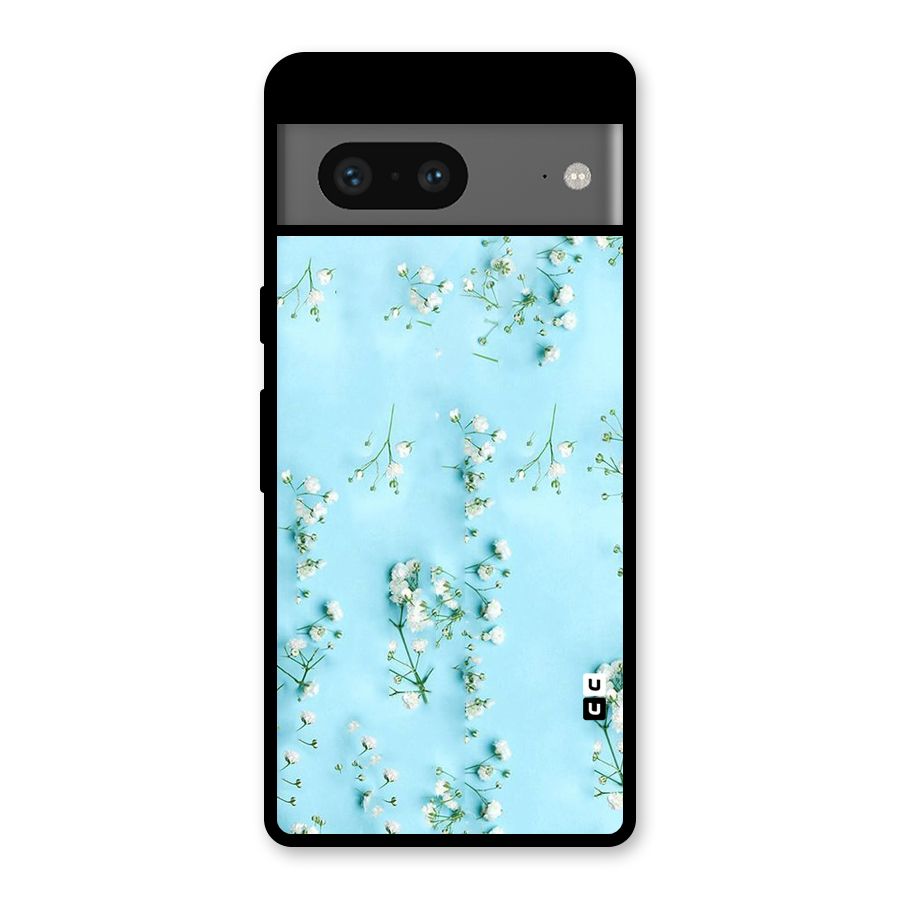White Lily Design Glass Back Case for Google Pixel 7