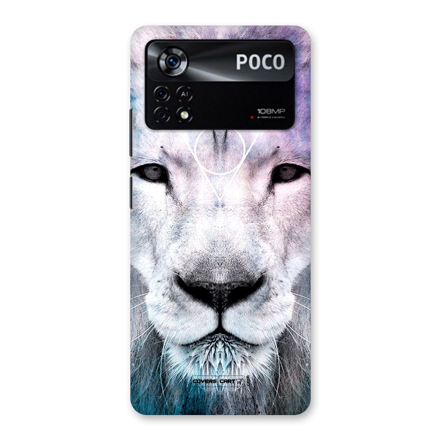 White Lion Back Case for Poco X4 Pro 5G
