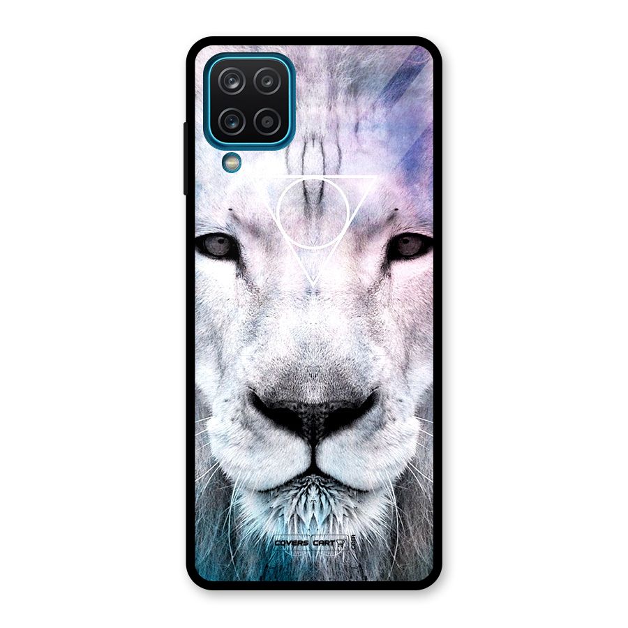 White Lion Glass Back Case for Galaxy A12