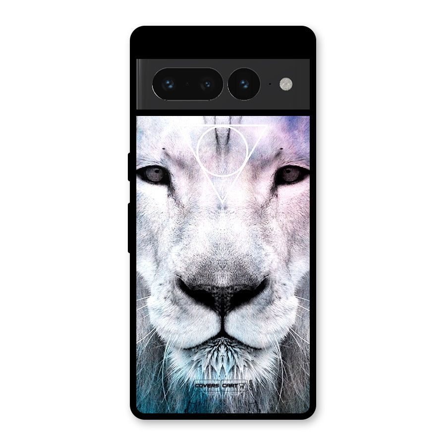 White Lion Glass Back Case for Google Pixel 7 Pro