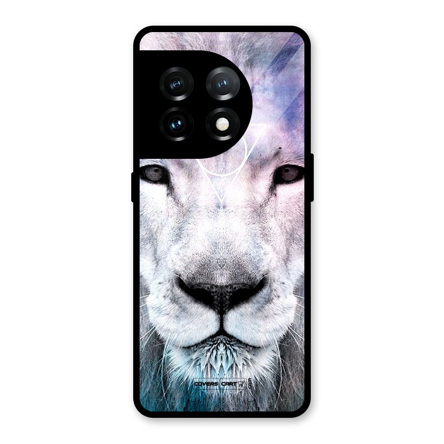 White Lion Glass Back Case for OnePlus 11
