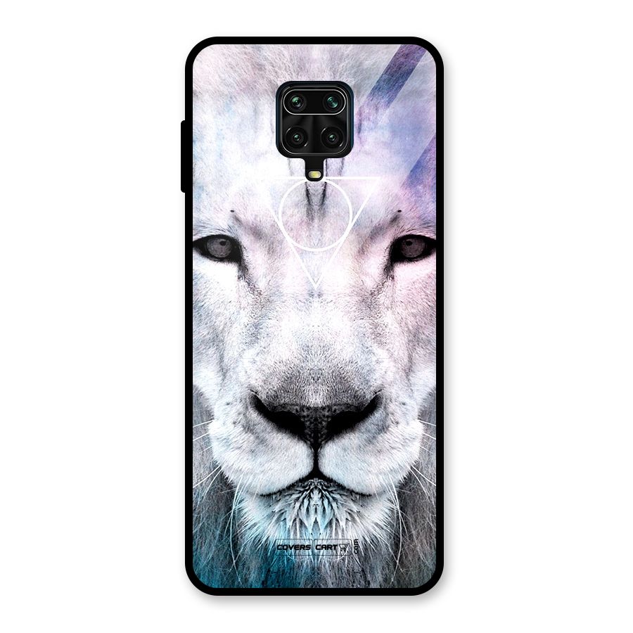 White Lion Glass Back Case for Poco M2 Pro
