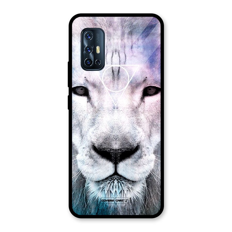 White Lion Glass Back Case for Vivo V17