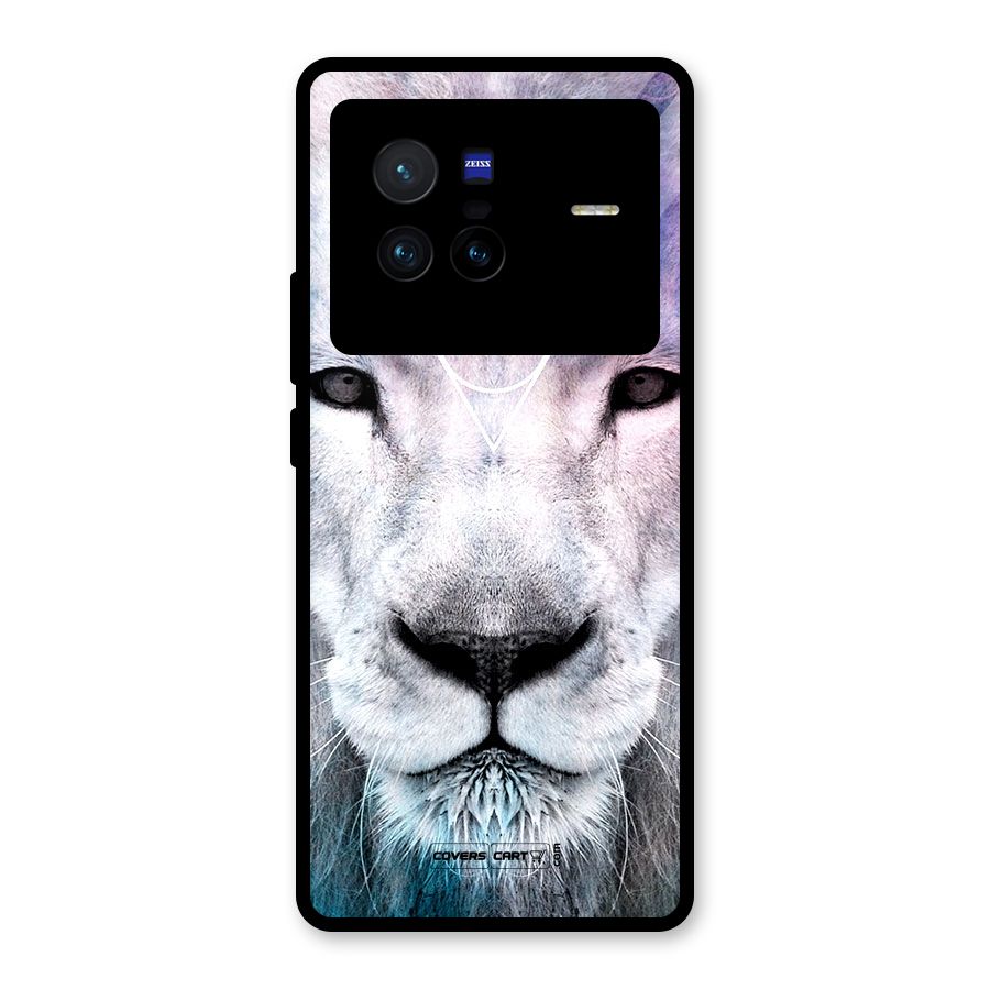 White Lion Glass Back Case for Vivo X80