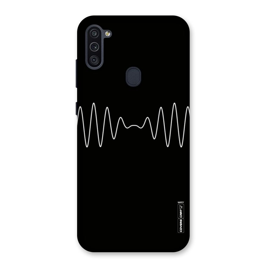 White Minimal Thread Back Case for Galaxy M11