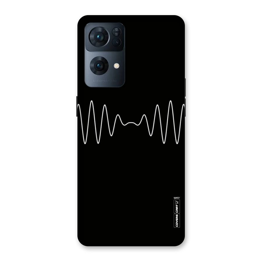 White Minimal Thread Back Case for Oppo Reno7 Pro 5G