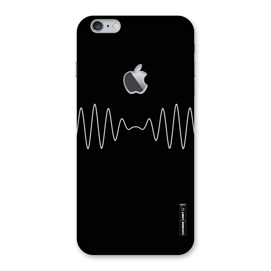 White Minimal Thread Back Case for iPhone 6 Plus 6S Plus Logo Cut