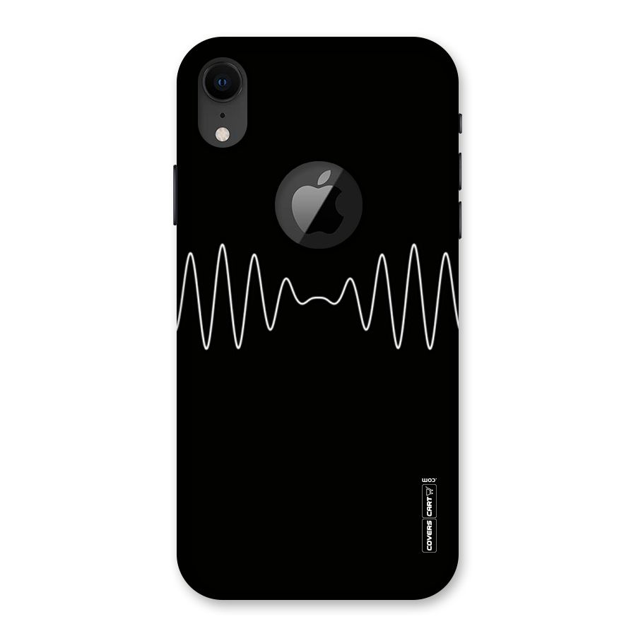 White Minimal Thread Back Case for iPhone XR Logo Cut